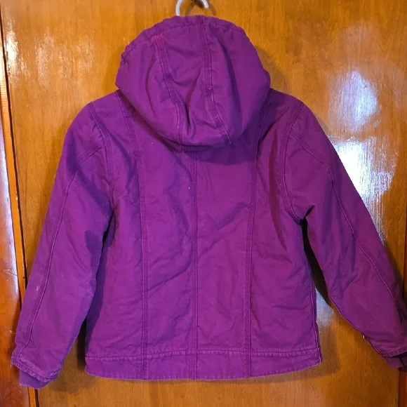 Carhartt Purple Hooded Jacket Youth Size Medium (10/12) Insulated